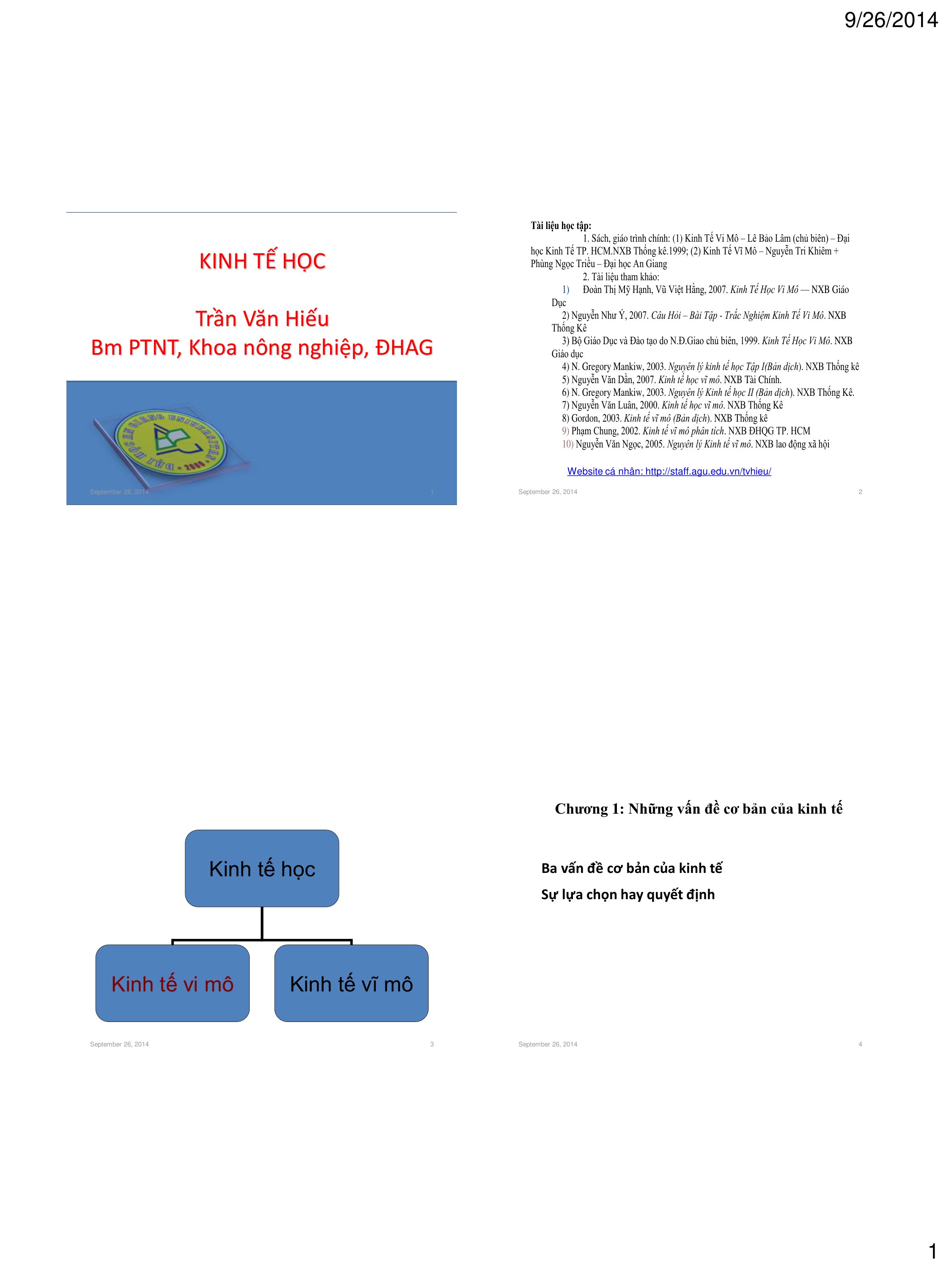 KINH TẾ HỌC
