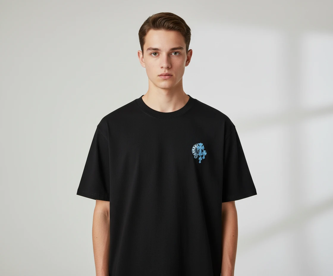 Oversize футболка з принтом Chrome Hearts Oversize футболка з принтом Chrome Hearts - головне фото