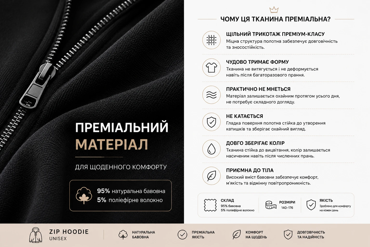 Зіп-худі UNISEX Premium Зіп-худі UNISEX Premium - фото 4