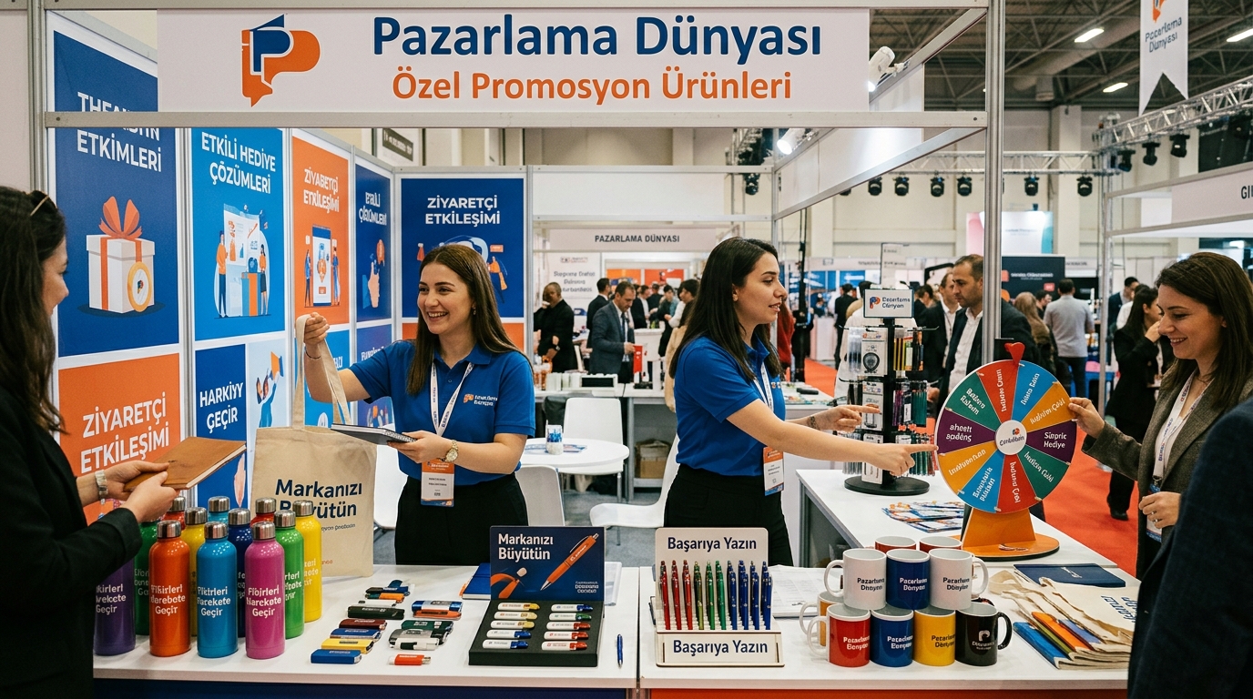 fuar promosyon ürünleri, fuar standı hediyelik, fuar için logolu ürünler, fuar pazarlama, kurumsal fuar promosyon