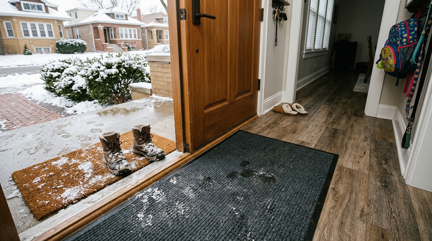 best flooring for Chicago family kitchen entryway
