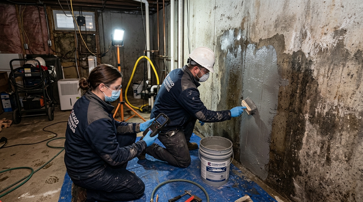 Professional moisture assessment and testing for Chicago basement moisture evaluation