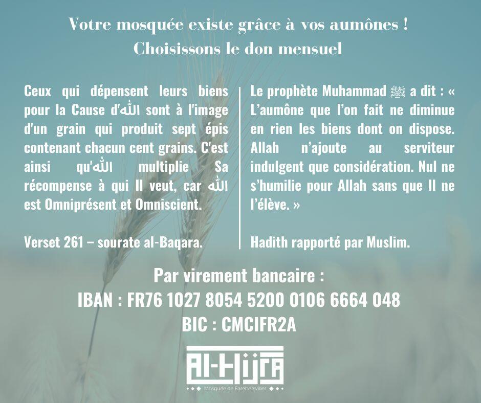 Les heures de prière exactes Maubeuge Mosquée Al Iman horaires, adresse, contact