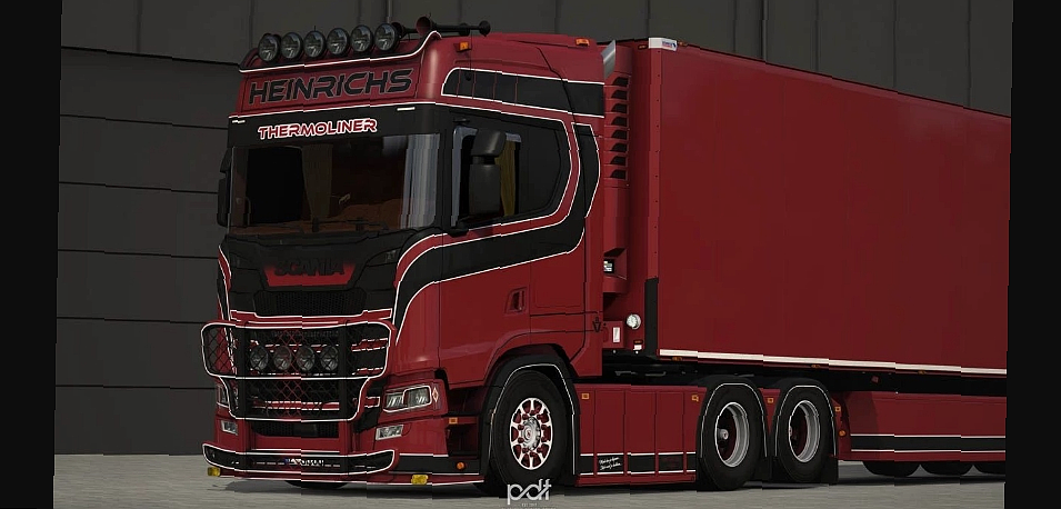 МОД Scania S650 Heinrichs Thermoliner   Trailer v1.0 ДЛЯ EURO TRUCK SIMULATOR 2