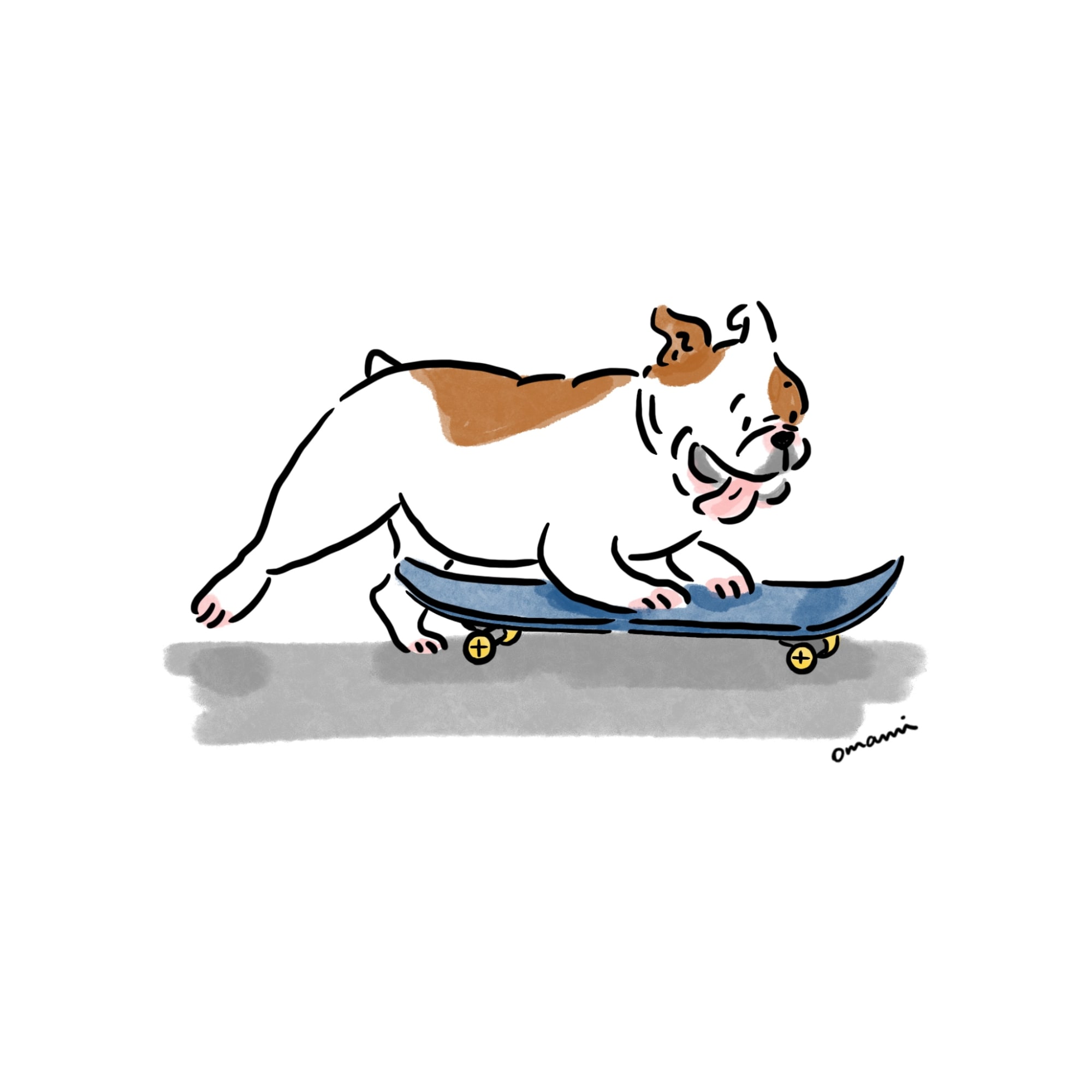 スケボー犬 By Omami イラストレーター Captors イラストレーターをサポートするイラストsns