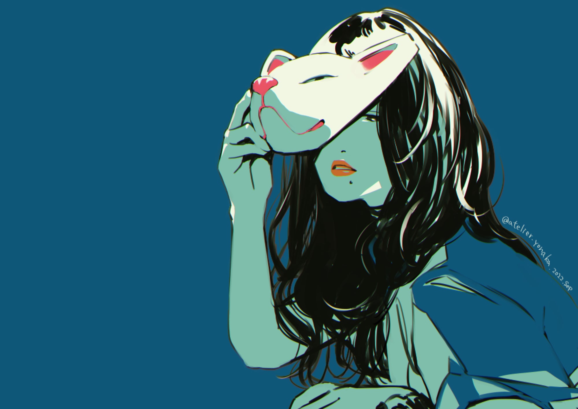 ミステリアスブルー By Yonaka Captors イラストレーターをサポートするイラストsns