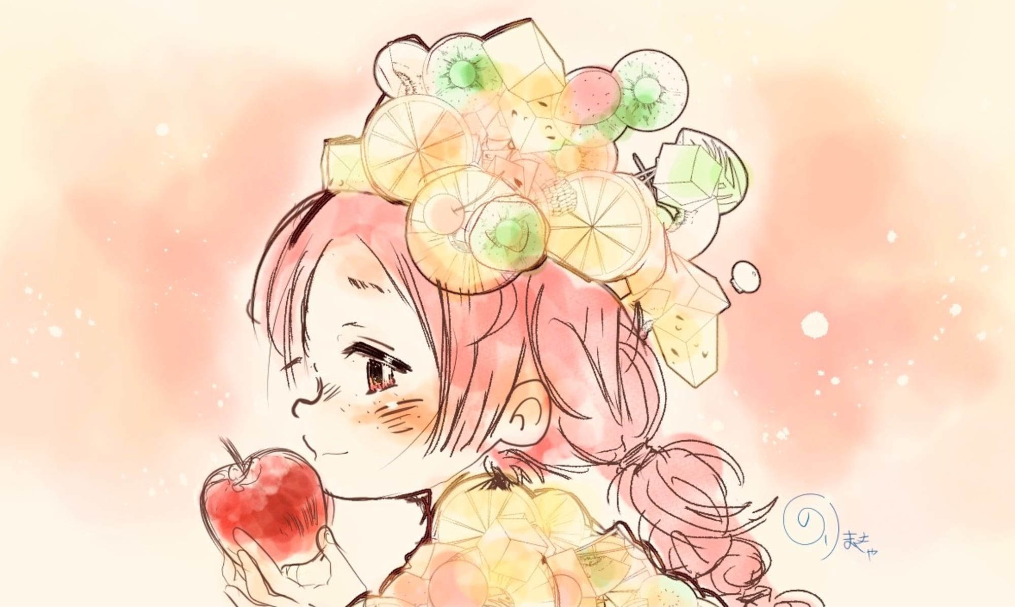 ふわふわした女の子 By のりまきゃ Captors イラストレーターをサポートするイラストsns