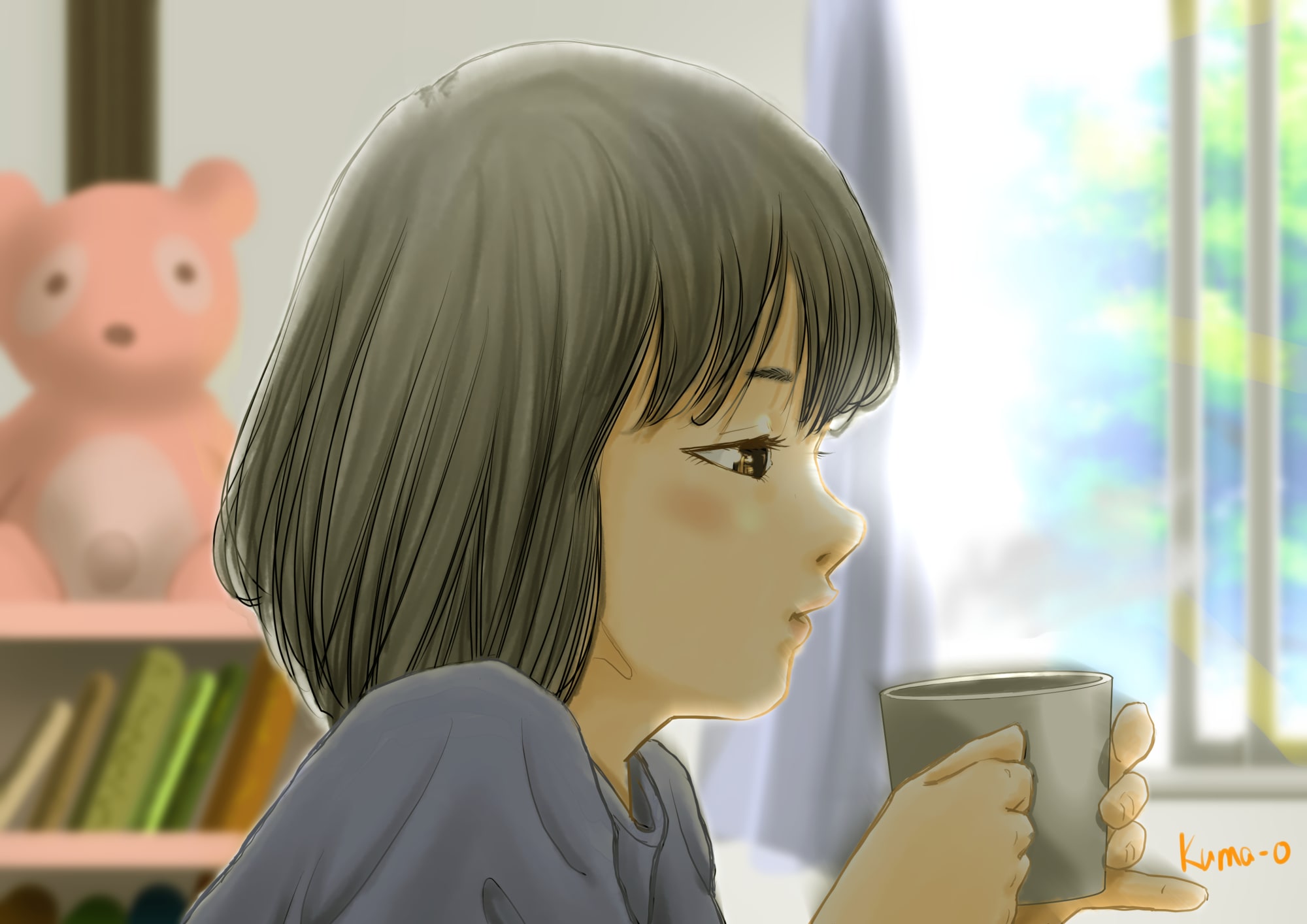 午後の一息 By Kuma O Captors イラストレーターをサポートするイラストsns