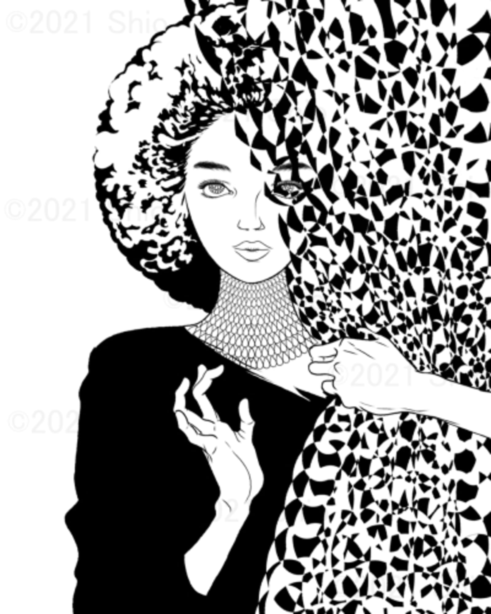 アフロガール By Sio Captors イラストレーターをサポートするイラストsns