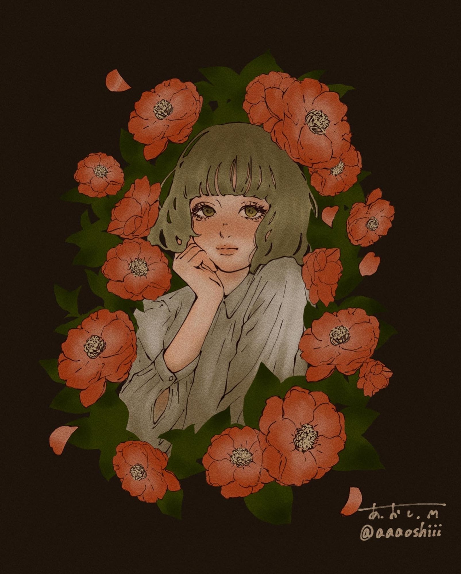 山茶花の子 By あおしaoshi Captors イラストレーターをサポートするイラストsns