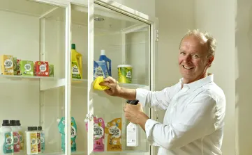 Marcel Belt verkocht zijn bedrijf Marcel's Green Soap aan de Franse schoonmaakreus Altaïr. 'Het is vooral een kwestie van gas blijven geven.'