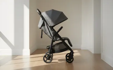 Circulaire kinderwagen die meegroeit tot bolderwagen, DTC met statiegeld en refurbish-model, minimale ticketsize € 75.000. Neem contact op via Brookz.