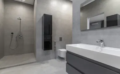 Sanitair- en tegelshowroom. Neem contact op via Brookz.