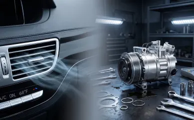 Revisie en webshop voor auto-airco-onderdelen met eigen werkplaats. Neem contact op via Brookz.