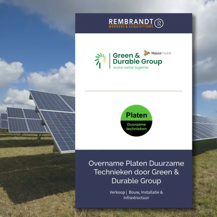 Overname Platen Duurzame Technieken door Green & Durable Group