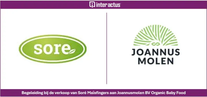 Begeleiding bij de verkoop van Soré Maïsfingers aan Joannusmolen BV Organic Baby Food