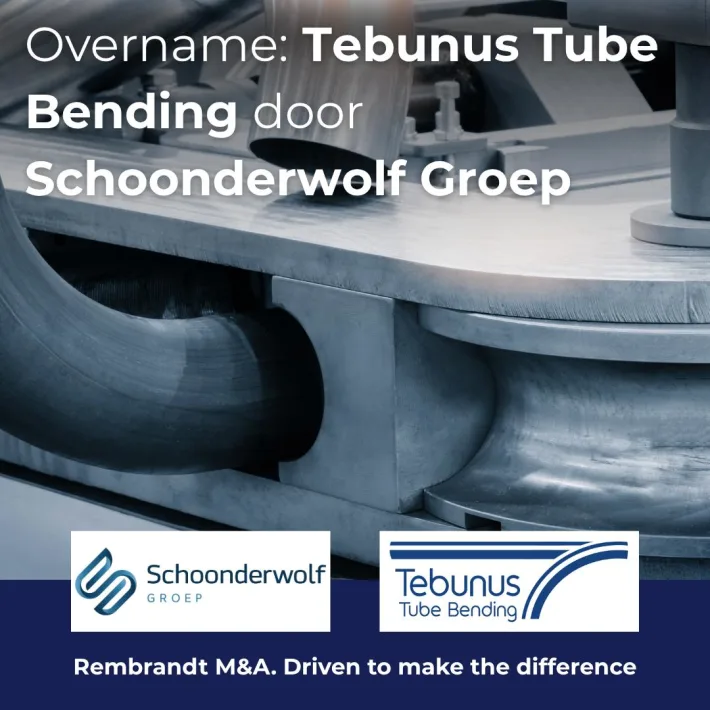 Overname van Tebunus Tube Bending door Schoonderwolf Groep