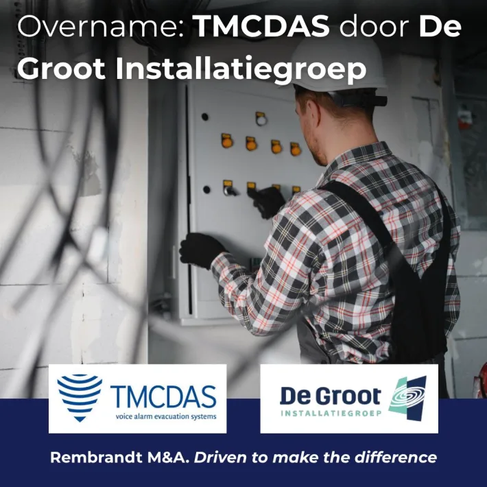 Overname van TMCDAS door De Groot Installatiegroep