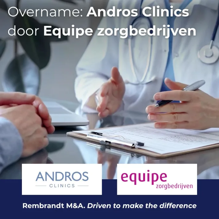 Overname Andros Clinics door Equipe zorgbedrijven