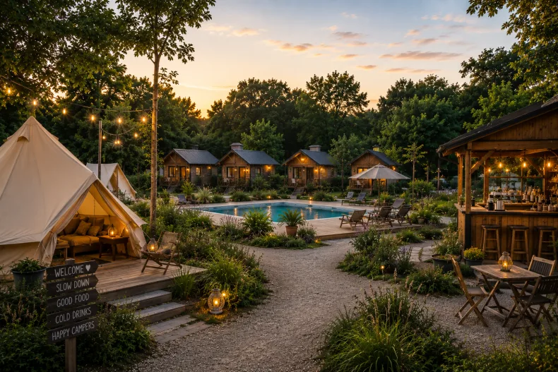Boutique resort & camping in Noord-Nederland. Neem contact op via Brookz.