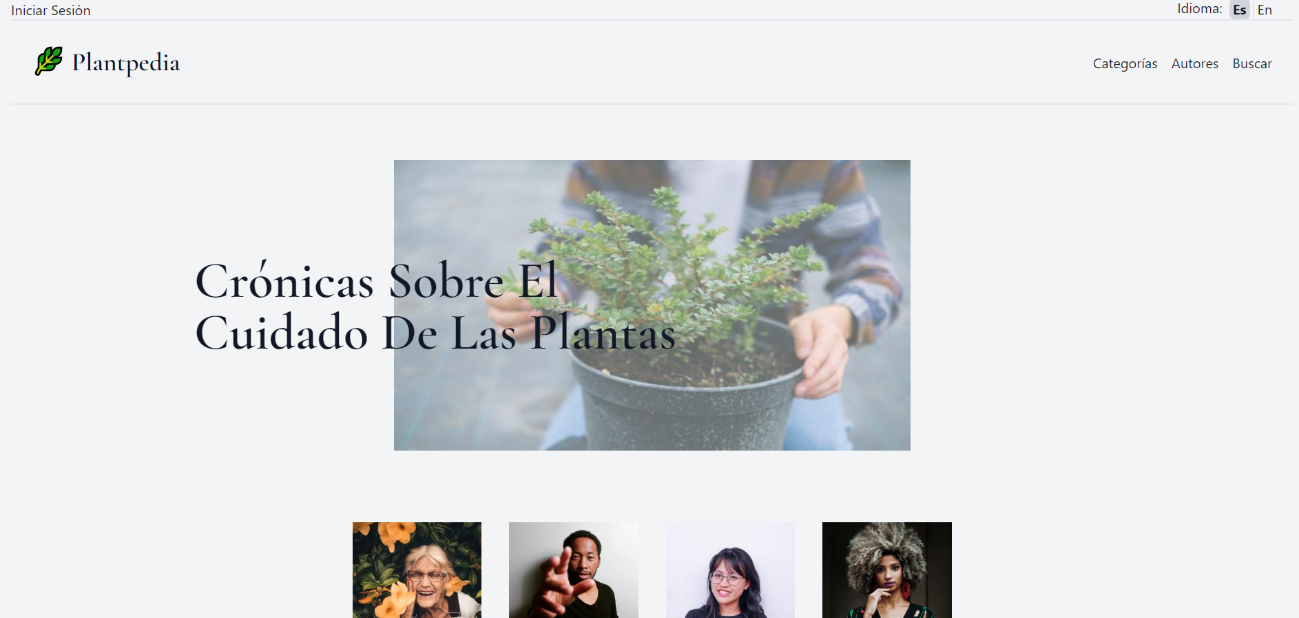 Página de inicio de Plantpedia
