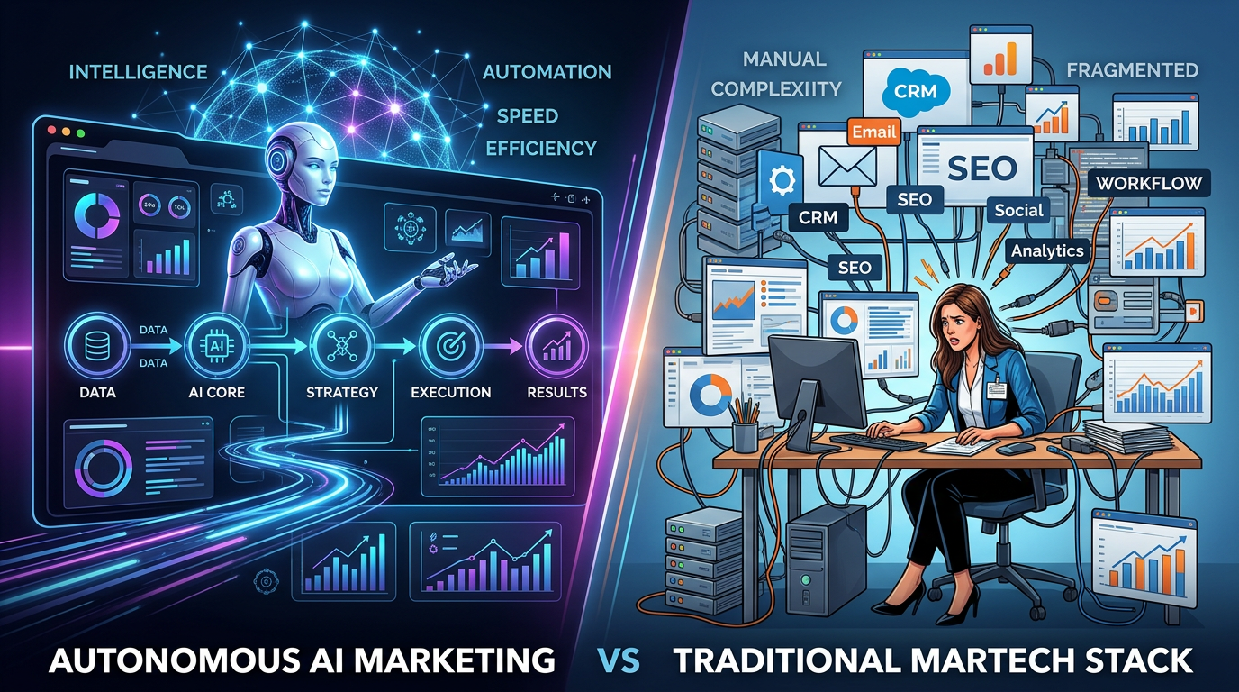 Autonomous AI Marketing vs Traditional MarTech Stack: A Practical Comparison