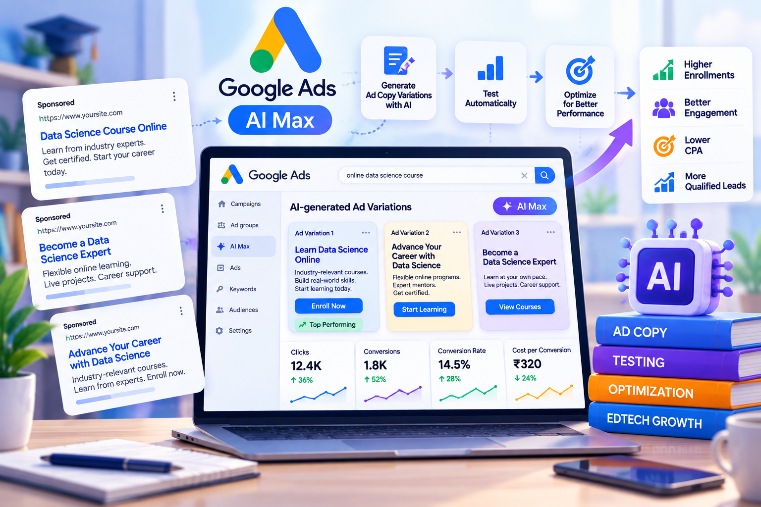 Google Ads AI Max What The Automated Ad Copy Test Means For EdTech