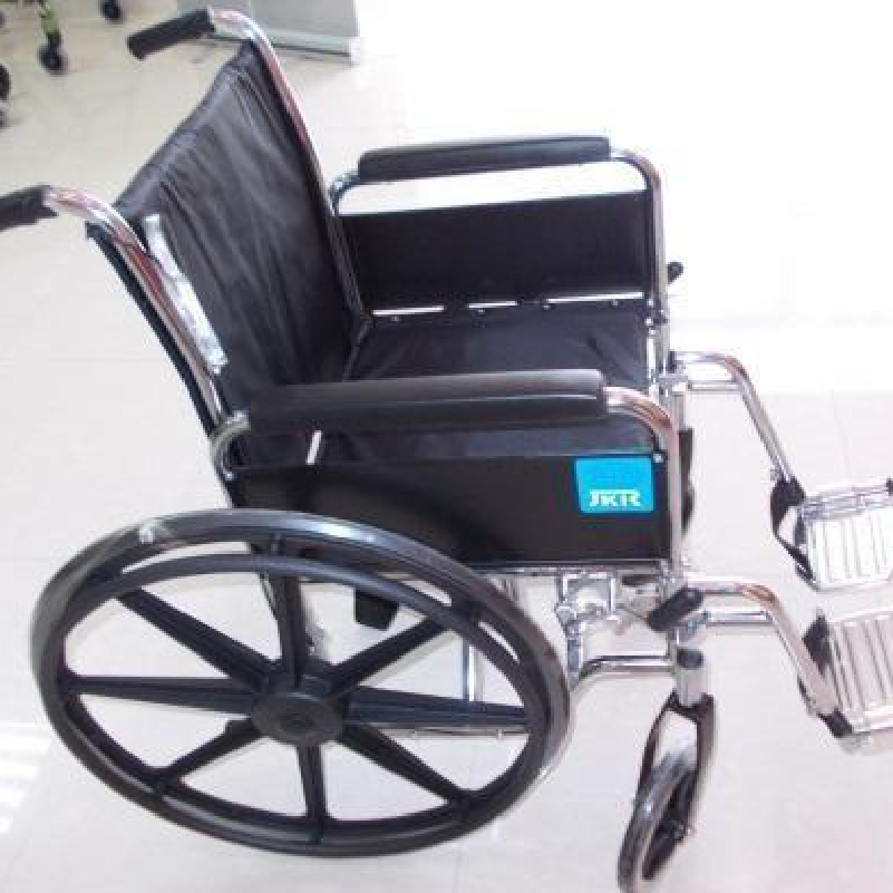 Chrome Plated Steel Wheelchair - Gallery Image 1