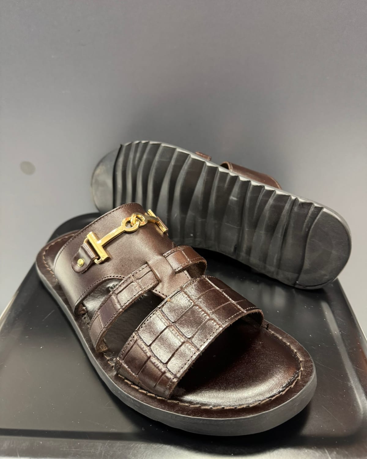 Brown Leather Luxury Sandal