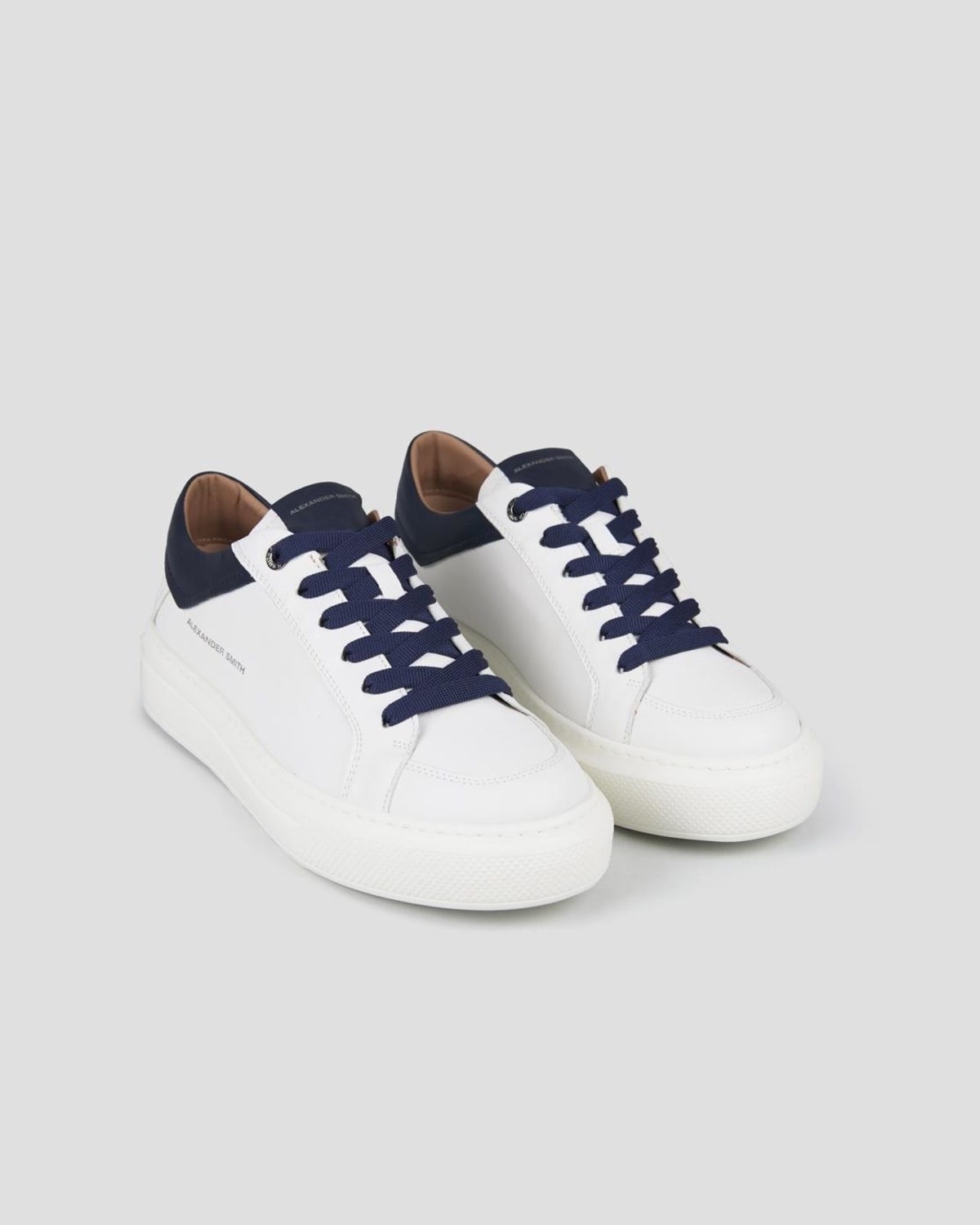 Alexander Smith Leather Platform Sneakers - front