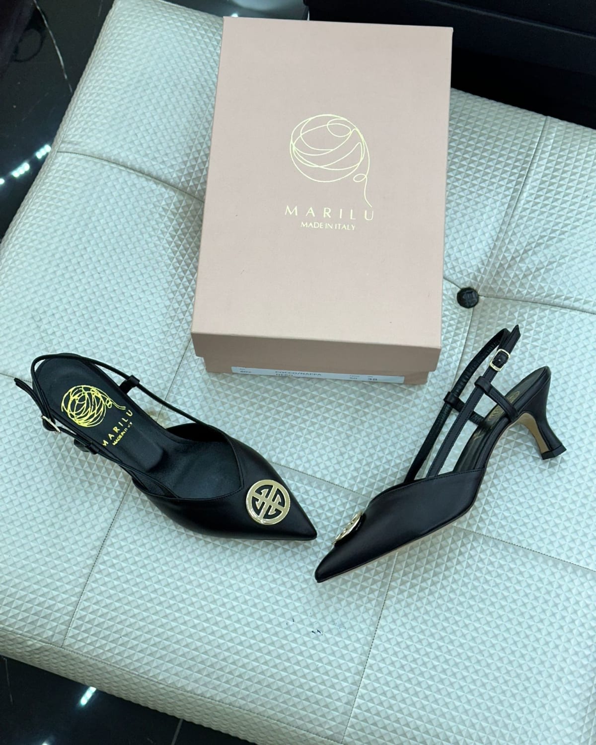 Women's Pointed Toe Slingback Heels - three-quarter