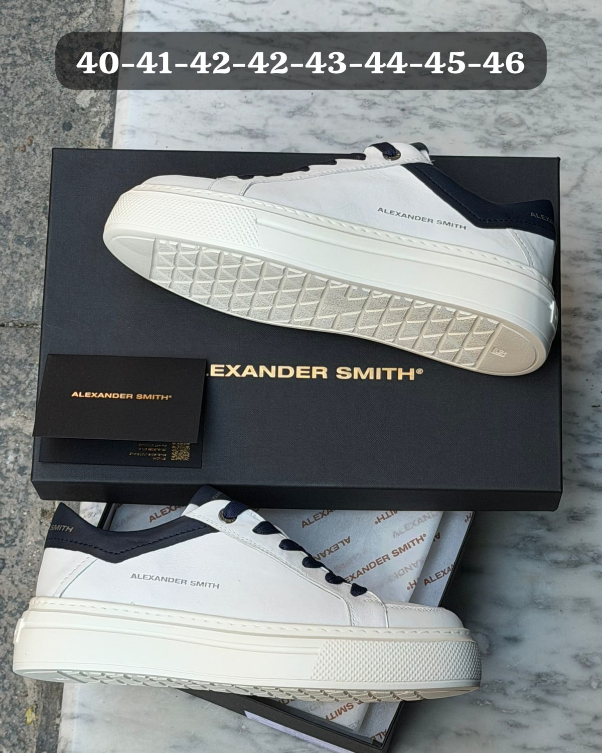 Alexander Smith Leather Platform Sneakers - three-quarter