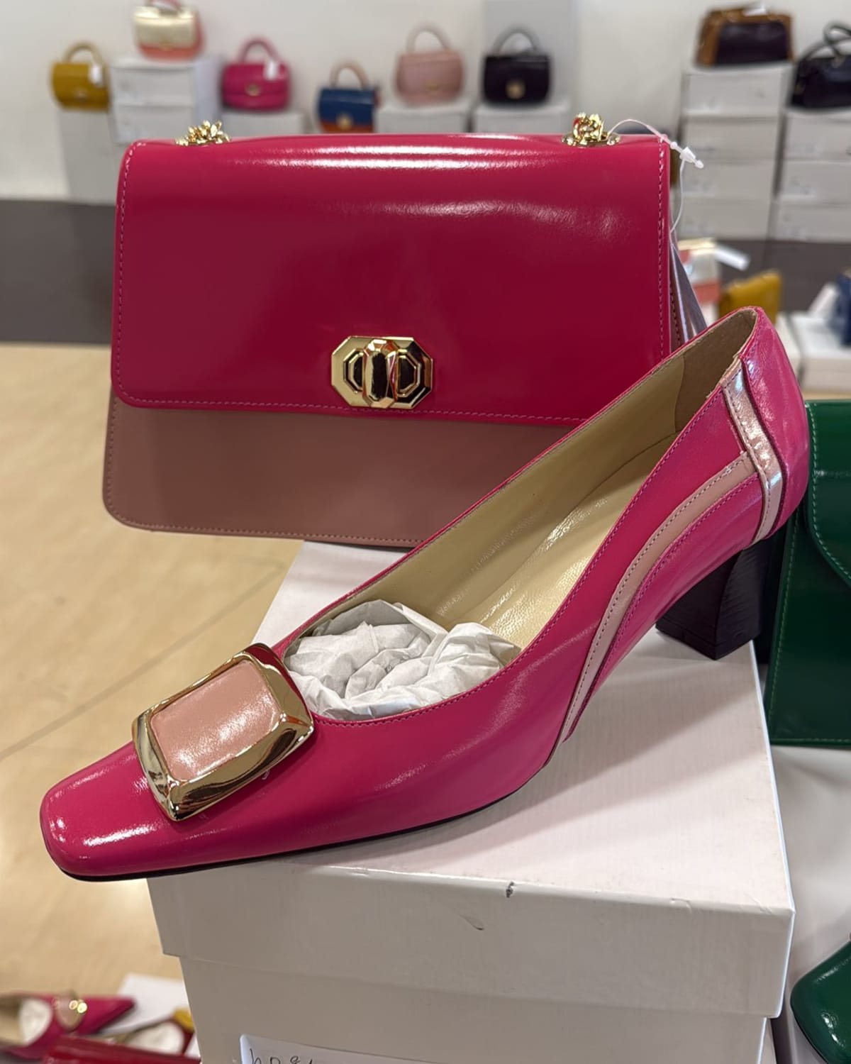 Assorted Women's Heels, Flats, and Men's Suits - three-quarter