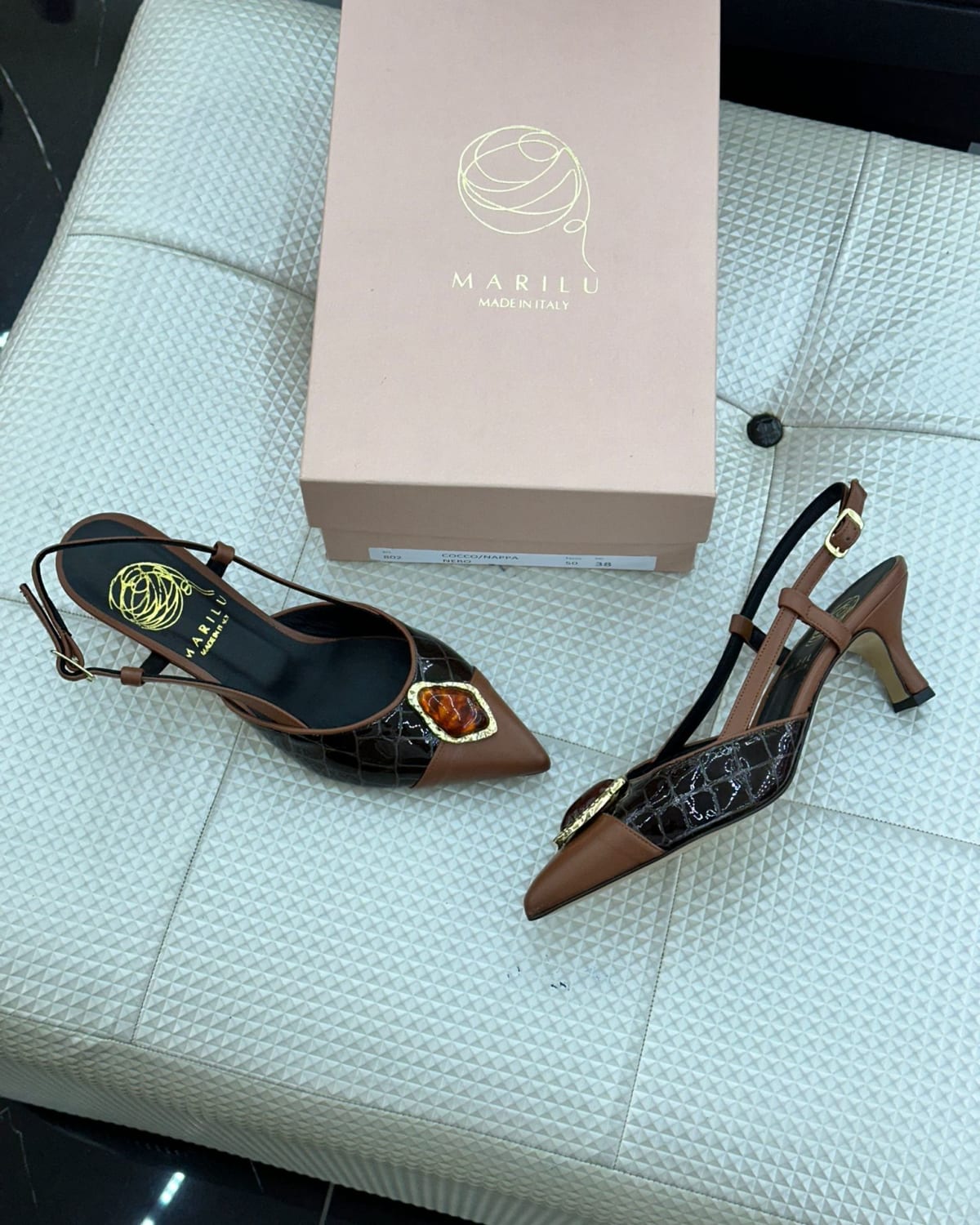 Women's Pointed Toe Slingback Heels - three-quarter