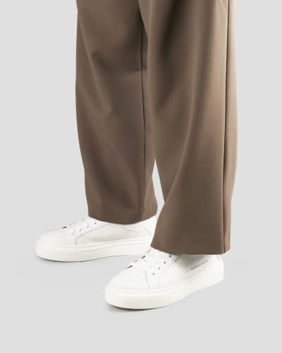 Alexander Smith Leather Platform Sneakers - three-quarter