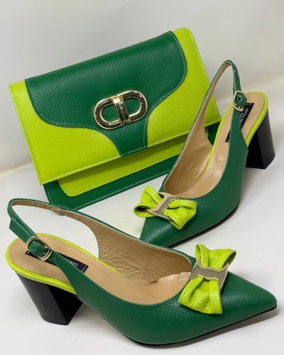 Assorted Men's Dress Shoes and Women's Heels with Matching Bags - three-quarter