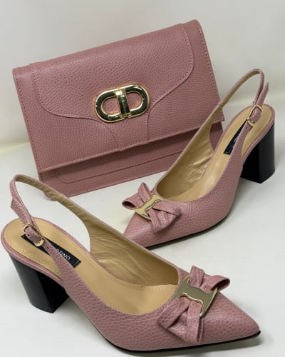 Assorted Men's Dress Shoes and Women's Heels with Matching Bags - three-quarter