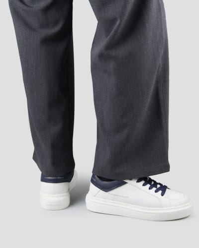 Alexander Smith Leather Platform Sneakers - three-quarter