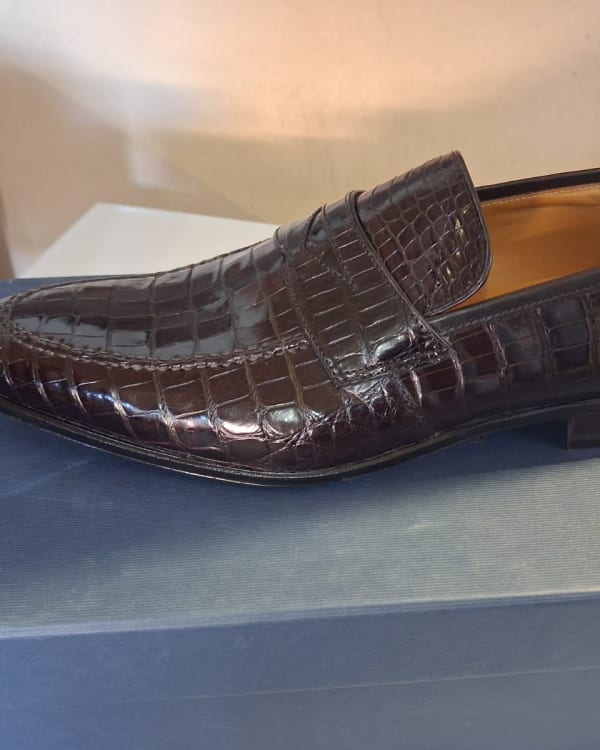 Men's Alligator Embossed Leather Dress Shoes