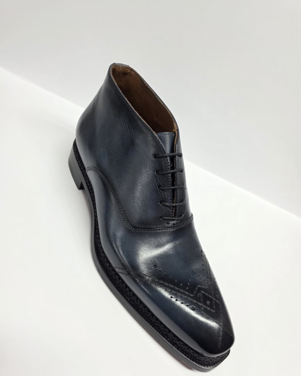 Assorted Men's Dress Shoes and Women's Heels with Matching Bags