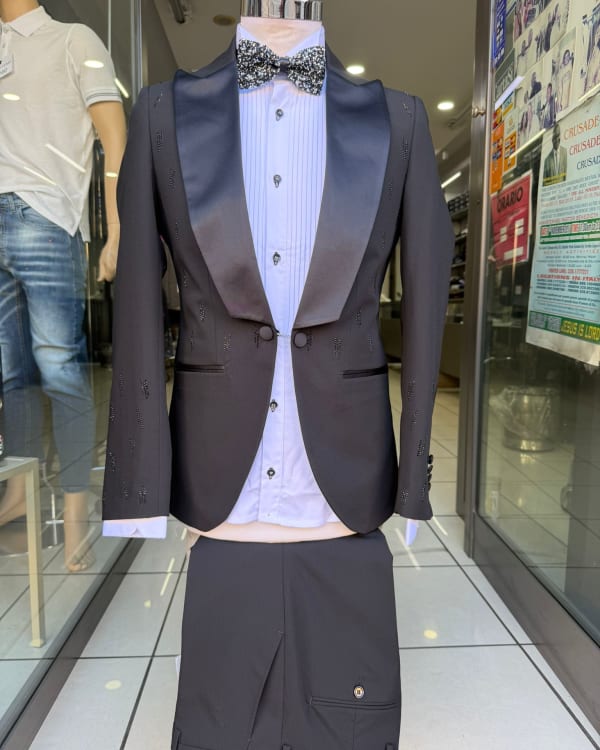 Assorted Women's Heels, Flats, and Men's Suits