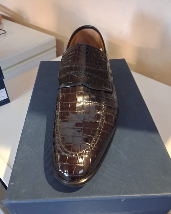 Men's Alligator Embossed Leather Dress Shoes
