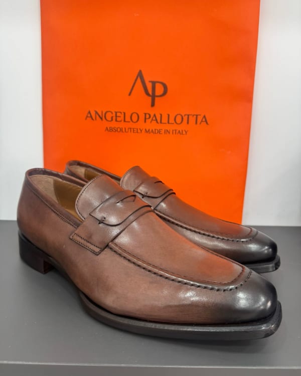 Brown Leather Penny Loafers