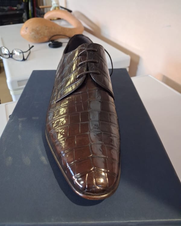 Men's Alligator Embossed Leather Dress Shoes