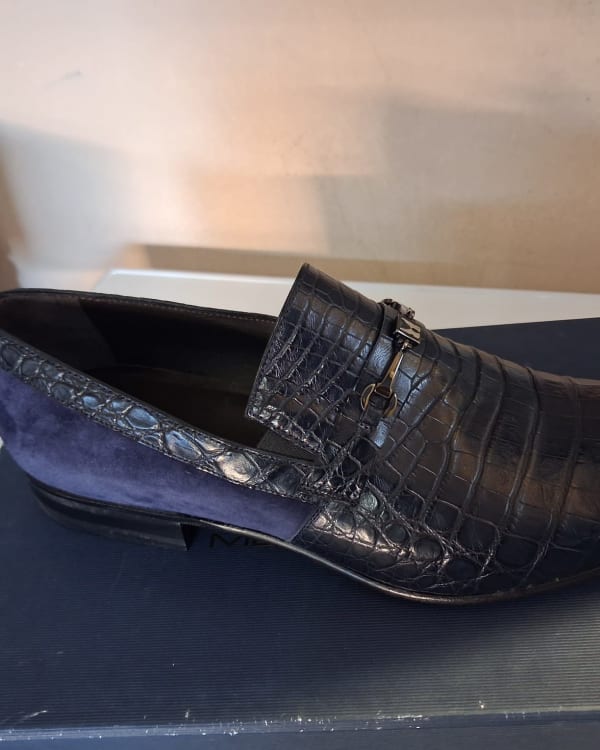 Men's Alligator Embossed Leather Dress Shoes