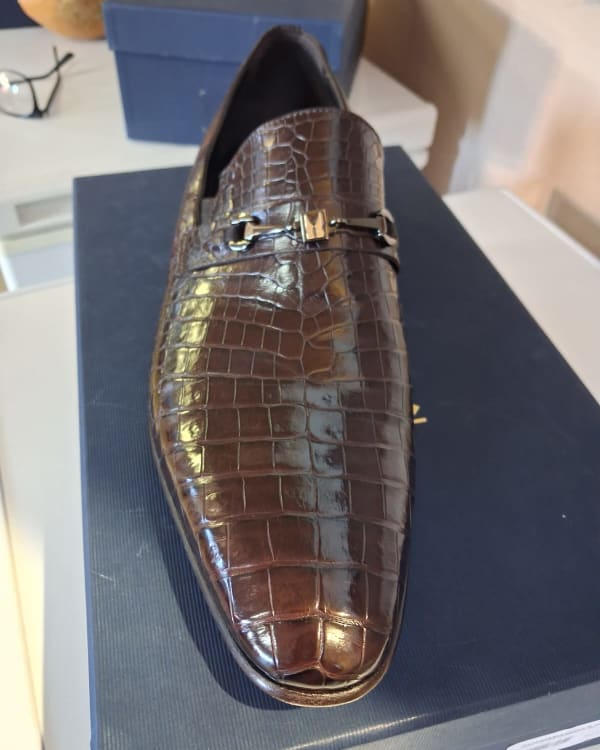 Men's Alligator Embossed Leather Dress Shoes