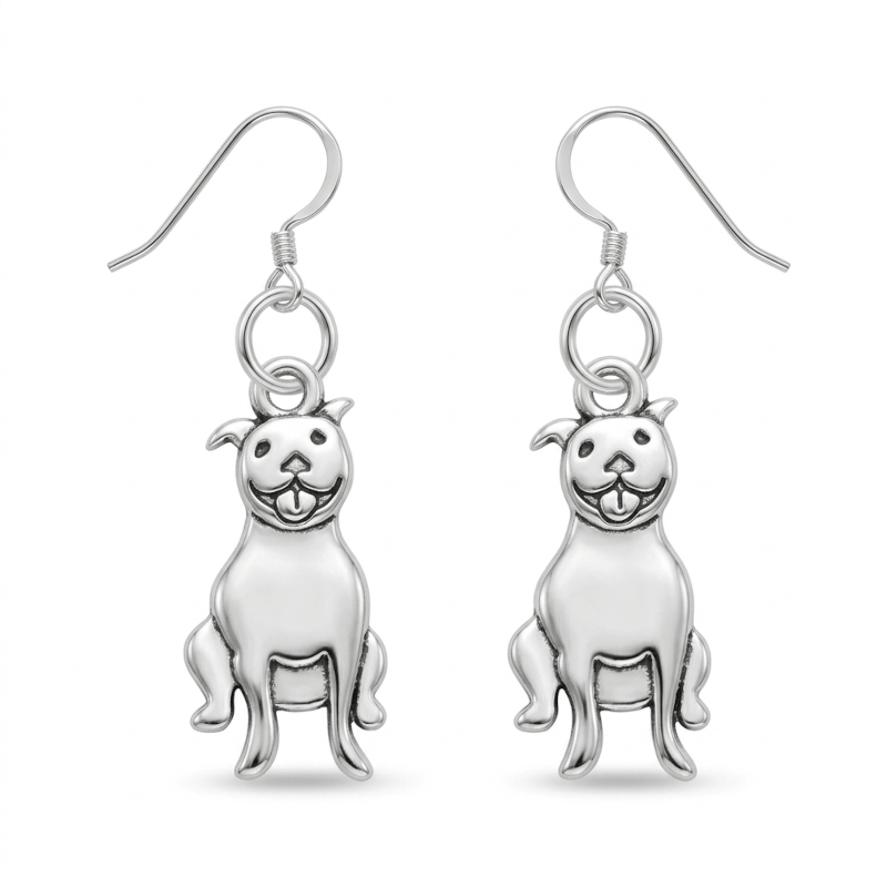 Bulldog Animal Charm Earrings