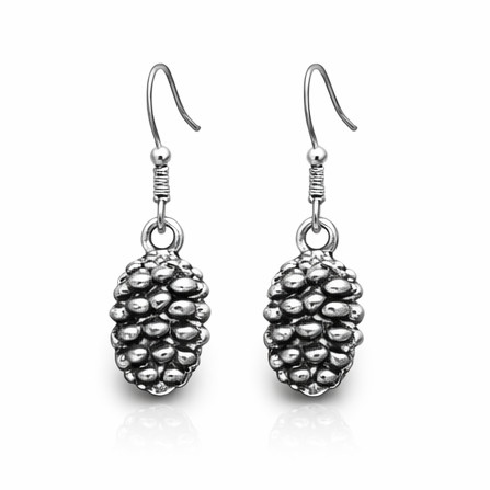 Pine Cone Charm Earrings