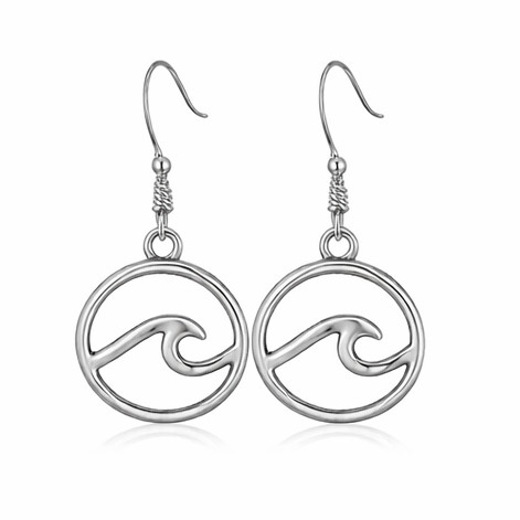 Wave Charm Earrings