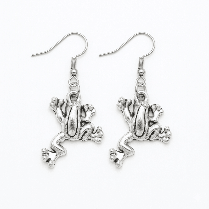 Tree Frog Animal Charm Earrings